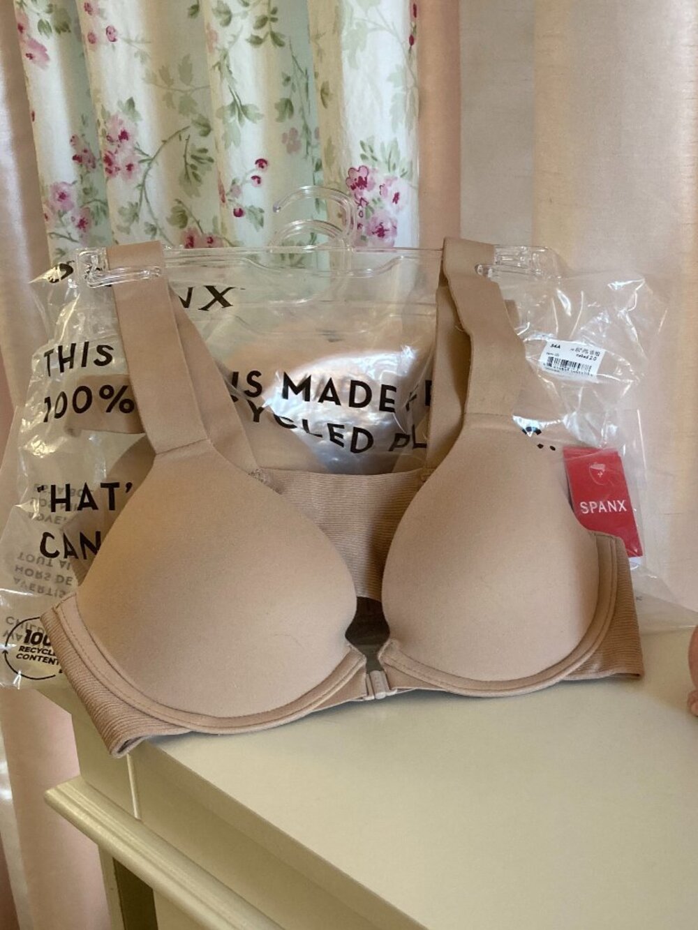 2x NWT Spanx Bra-llelujah Demi Lift bras in Naked 2.0, sz. 34A